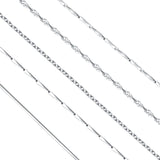 MloveAcc 925 Sterling Silver Basic Chain Necklace