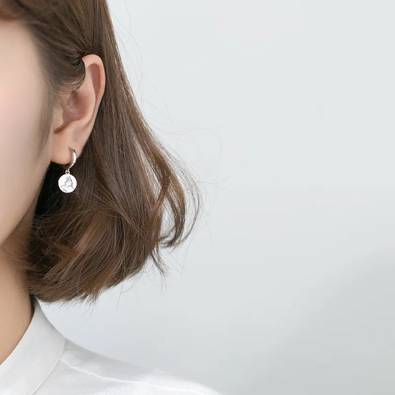 MloveAcc Round Silver Hoop Earrings 925 Sterling Silver Circle Earrings