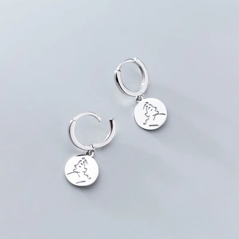 MloveAcc Round Silver Hoop Earrings 925 Sterling Silver Circle Earrings