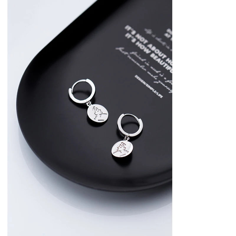 MloveAcc Round Silver Hoop Earrings 925 Sterling Silver Circle Earrings