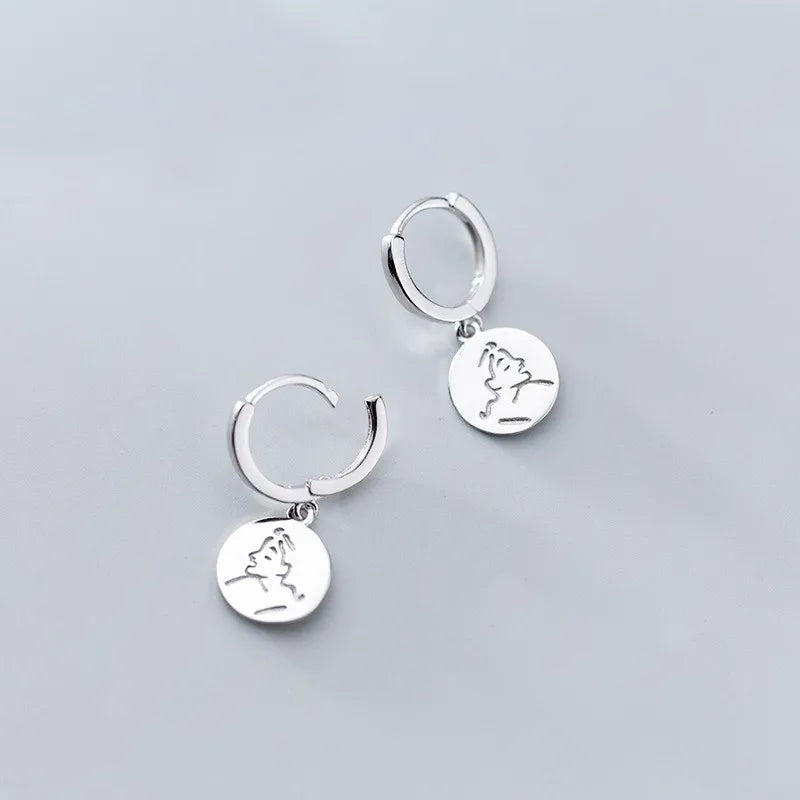 MloveAcc Round Silver Hoop Earrings 925 Sterling Silver Circle Earrings