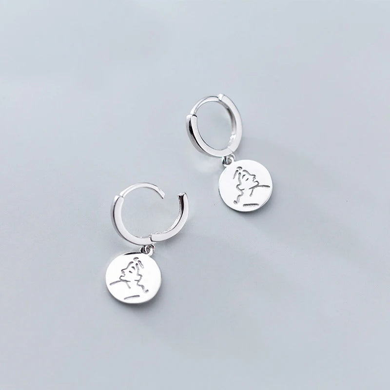 MloveAcc Round Silver Hoop Earrings 925 Sterling Silver Circle Earrings