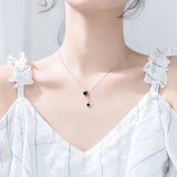 MloveAcc 925 Silver Round Disc Pendant Necklace Thin Chain Choker