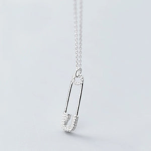 MloveAcc 925 Silver Drop Charm CZ Necklace