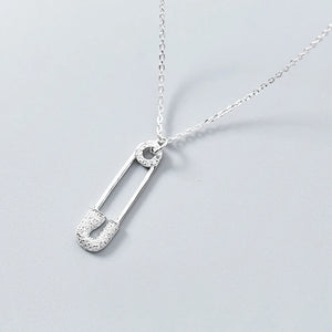 MloveAcc 925 Silver Drop Charm CZ Necklace