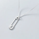 MloveAcc 925 Silver Drop Charm CZ Necklace