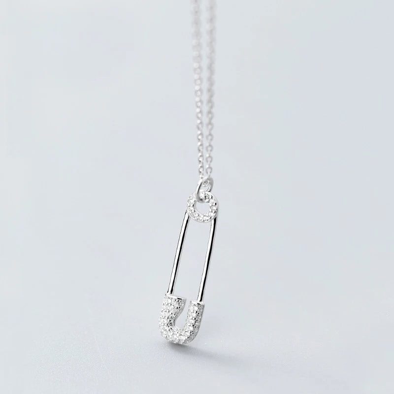 MloveAcc 925 Silver Drop Charm CZ Necklace