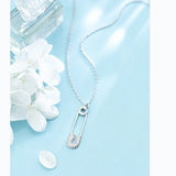 MloveAcc 925 Silver Drop Charm CZ Necklace
