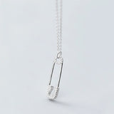 MloveAcc 925 Silver Drop Charm CZ Necklace