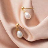 925 Silver Pearl Drop Earrings Simulated Pearl Jewelry