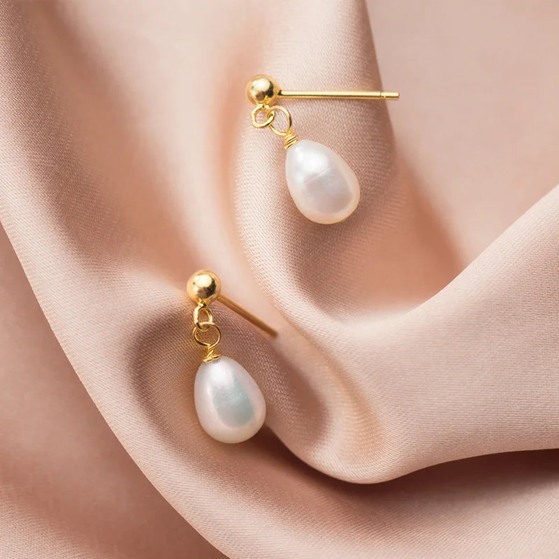 925 Silver Pearl Drop Earrings Simulated Pearl Jewelry