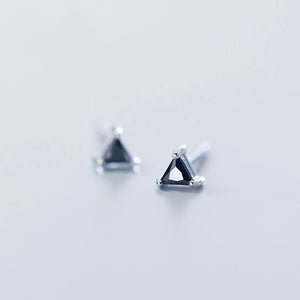 MloveAcc 925 Silver CZ Stud Earrings Punk Party Jewelry