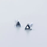MloveAcc 925 Silver CZ Stud Earrings Punk Party Jewelry