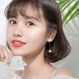 925 Silver Christmas Deer & Snowflake Drop Earrings