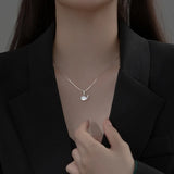 MloveAcc 925 Silver Shell Dolphin Pendant Necklace Women Girls Gift