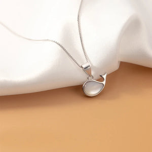 MloveAcc 925 Silver Shell Dolphin Pendant Necklace Women Girls Gift