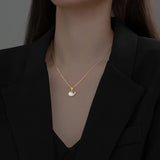 MloveAcc 925 Silver Shell Dolphin Pendant Necklace Women Girls Gift
