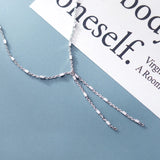 MloveAcc Geometric Beads Chain Tassel Necklace for Women