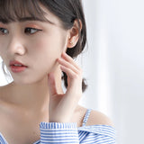 MloveAcc Butterfly Stud Earrings 925 Silver Women's Jewelry