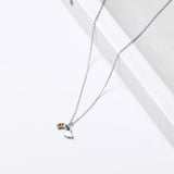 MloveAcc Rainbow Pendant Necklace 925 Sterling Silver Good Luck