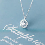 MloveAcc Silver Charm Pendant Necklace with CZ for Women