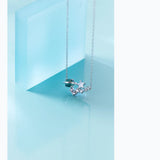 925 Silver Secret Planet Star Pendant Necklace Clear CZ