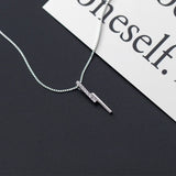 MloveAcc 925 Silver CZ Lightning Pendant Necklace Women Box Chain Jewelry