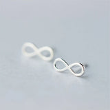 925 Silver Infinity Love Knot Stud Earrings for Women