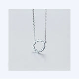 MloveAcc 925 Silver Luminous Round Circle Pendant Necklace Women