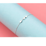 MloveAcc 925 Silver Heart Beads Bracelet Women Jewelry