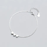 MloveAcc 925 Silver Heart Beads Bracelet Women Jewelry