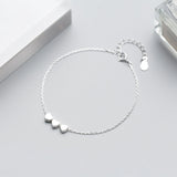 MloveAcc 925 Silver Heart Beads Bracelet Women Jewelry