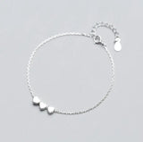 MloveAcc 925 Silver Heart Beads Bracelet Women Jewelry