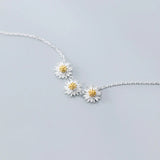 MloveAcc Sterling Silver Daisy Flower Pendant Necklace for Women