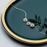 MloveAcc Sterling Silver Daisy Flower Pendant Necklace for Women