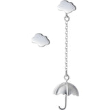 MloveAcc 925 Silver Asymmetry Tassel Earrings for Women