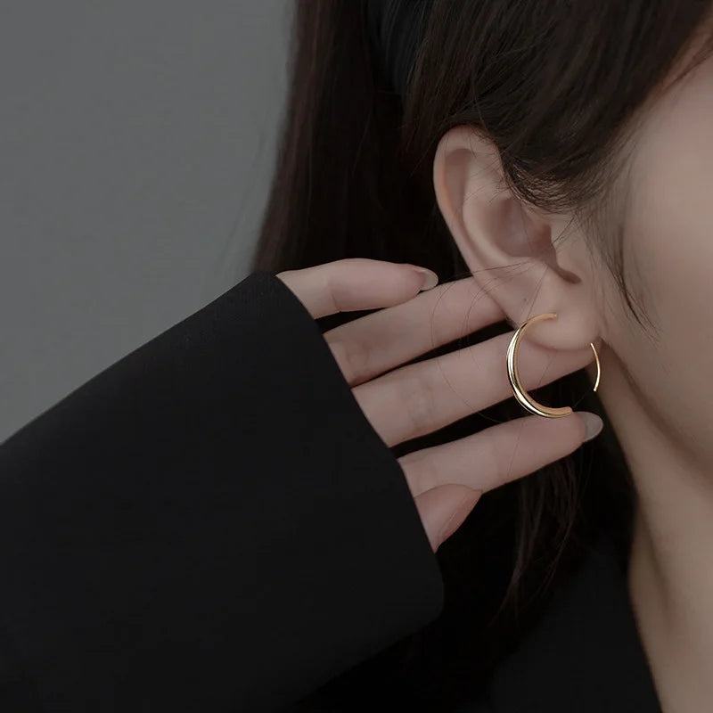 MloveAcc 925 Sterling Silver Round Hoop Earrings for Women