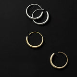 MloveAcc 925 Sterling Silver Round Hoop Earrings for Women