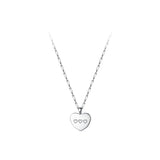 Love Tag Necklace Female Ins Cold Sterling Silver Clavicle Chain