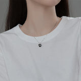 Love Tag Necklace Female Ins Cold Sterling Silver Clavicle Chain