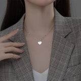 Love Tag Necklace Female Ins Cold Sterling Silver Clavicle Chain