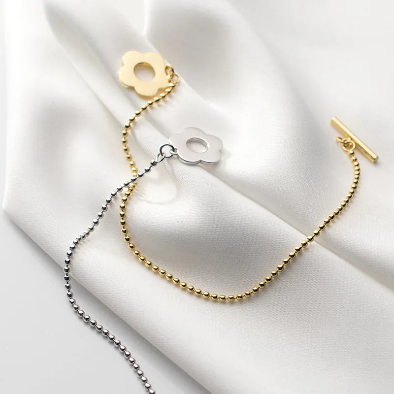 MloveAcc Silver 925 Bead Chain Bracelet Female