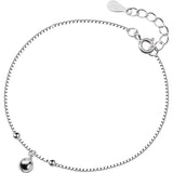 MloveAcc 925 Sterling Silver Anklet Bracelet Bead Charm for Women