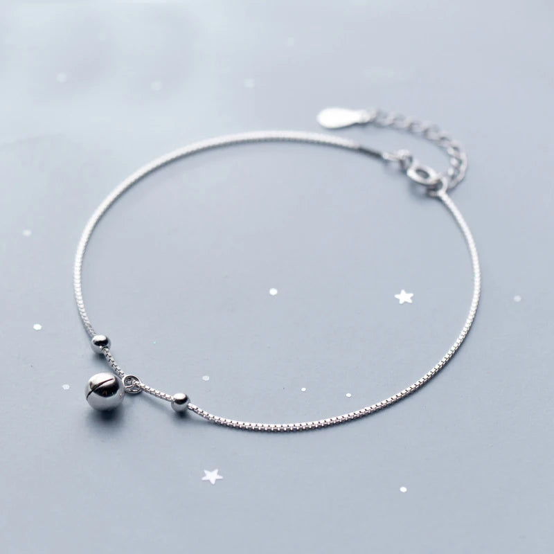 MloveAcc 925 Sterling Silver Anklet Bracelet Bead Charm for Women