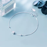 MloveAcc Small Cube Charm Chain Link Bracelets for Women