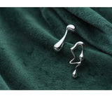 MloveAcc 925 Silver Droplet Stud Earrings Jewelry Gift