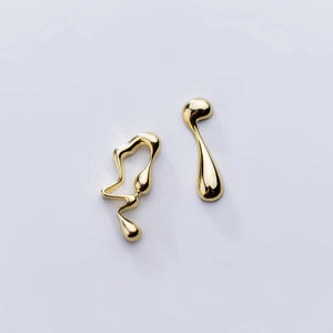MloveAcc 925 Silver Droplet Stud Earrings Jewelry Gift