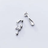 MloveAcc 925 Silver Droplet Stud Earrings Jewelry Gift