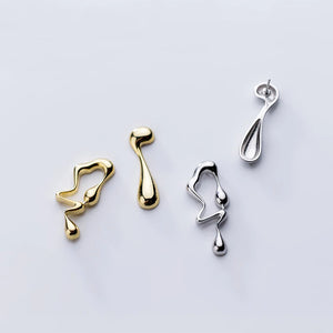 MloveAcc 925 Silver Droplet Stud Earrings Jewelry Gift