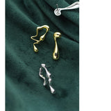 MloveAcc 925 Silver Droplet Stud Earrings Jewelry Gift